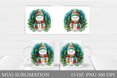 Christmas Snowman Mug Design. Christmas Mug Sublimation Product Image 1