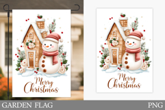 Cute Snowman Garden Flag. Christmas Garden Flag Design Product Image 1
