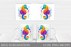 Seahorse Mug Sublimation. Seahorse Sublimation Product Image 1
