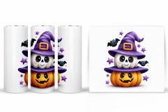 Cute Halloween Tumbler. Cute Pumpkin Tumbler Sublimation Product Image 2