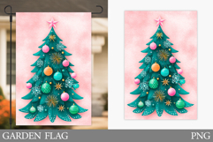 Christmas Tree Garden Flag. Merry Christmas Garden Flag Product Image 1