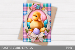 Easter Duck Card Design. Easter Card Printable Product Image 1