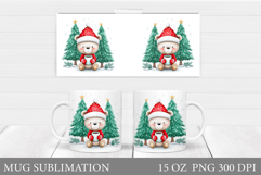 Christmas Bear Mug Design. Christmas Mug Sublimation Product Image 1