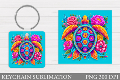 Sea Turtle Keychain Design. Sea Turtle Sublimation Product Image 1