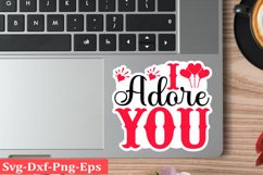 Valentine sticker SVG Design Valentine Love Sticker Svg Product Image 1