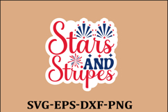 4th of July Sticker Svg Design, Patriotics Quotes Svg, 4t Product Image 1