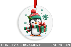 Cute Penguin Christmas Ornament. Christmas Ornament Design Product Image 1