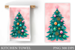 Christmas Tree Kitchen Towel. Christmas Kitchen Towel Product Image 1