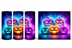 Scary Pumpkin Tumbler Design. Halloween Tumbler Sublimation Product Image 2