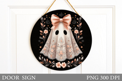 Halloween Ghost Door Sign. Halloween Door Sign Design Product Image 1