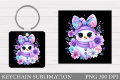Christmas Snowman Keychain. Christmas Keychain Design Product Image 1