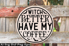 Halloween round sign svg design and Halloween quotes Product Image 1