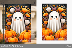 Ghost Garden Flag Design. Halloween Garden Flag Sublimation Product Image 1