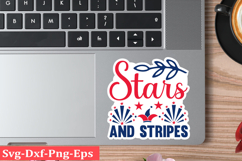 4th of July Sticker Svg Design, Patriotics Quotes Svg, Product Image 1