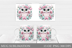 Christmas Owl Mug Design. Christmas Mug Sublimation Product Image 1