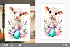 Easter Lamb Garden Flag. Easter Garden Flag Design Product Image 1
