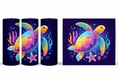Turtle Tumbler Wrap Design. Turtle Tumbler Wrap Sublimation Product Image 2