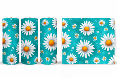 Daisy Flowers Tumbler Design. Flowers Tumbler Sublimation Product Image 2