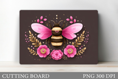 Bee Cutting Board Design. Flowers Kitchen Cutting Board Product Image 1