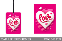 Love Car Air Freshener. Valentines Car Air Freshener Design Product Image 1