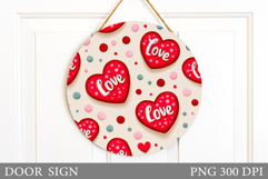 Valentines Door Sign Sublimation. Love Door Sign Design Product Image 1