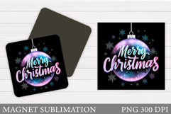 Merry Christmas Magnet Design. Christmas Magnet Sublimation Product Image 1
