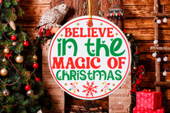 Christmas Round sign Svg Design Round Sign SVG quotes Product Image 1