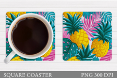 Pineapple Coaster Design. Pineapple Sublimation Product Image 1