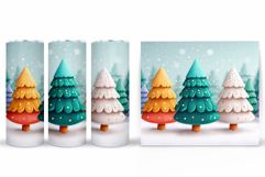 Christmas Tree Tumbler Design. Christmas Tree Sublimation Product Image 2