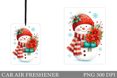 Snowman Car Air Freshener. Christmas Car Air Freshener Product Image 1