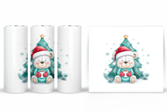 Christmas Bear Tumbler Design. Bear Tumbler Sublimation Product Image 2