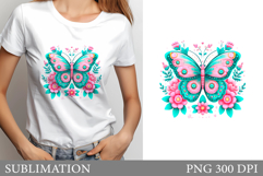 Butterfly T-Shirt Design. Butterfly Sublimation Product Image 1