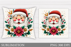 Santa Claus Pillow Design. Christmas Pillow Sublimation Product Image 1