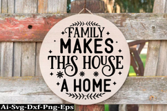 Family round sign design, Family SVG Quotes SVG Product Image 1