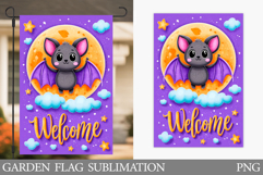 Welcome Garden Flag. Cute Halloween Garden Flag Design Product Image 1
