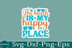 Summer sticker svg design Beach quotes Funny summer Product Image 1
