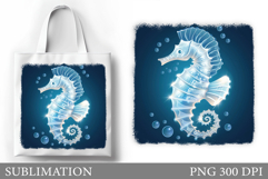 Seahorse Tote Bag Sublimation. Seahorse Sublimation Product Image 1