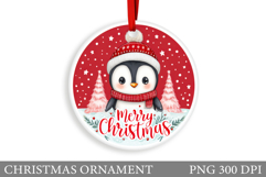 Cute Penguin Christmas Ornament. Christmas Ornament Design Product Image 1