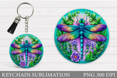 Dragonfly Keychain Design. Dragonfly Sublimation Product Image 1