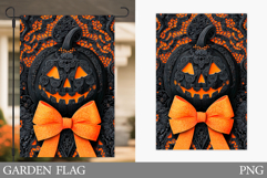 Halloween Pumpkin Garden Flag. Halloween Sublimation Product Image 1