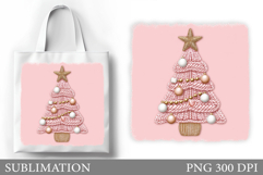 Crochet Christmas Tree Tote Bag. Christmas Tote Bag Design Product Image 1