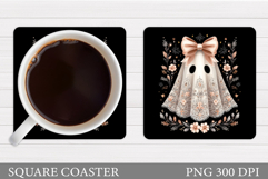 Halloween Ghost Teacher Coaster. Cute Ghost Coaster Design Product Image 1