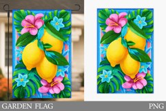 Lemons Garden Flag Design. Summer Garden Flag Sublimation Product Image 1