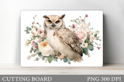 Owl Cutting Board Design. Owl Sublimation Product Image 1