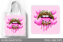 Leopard Lips Tote Bag Design. Leopard Lips Sublimation Product Image 1