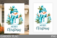 Snowman Garden Flag. Christmas Garden Flag Sublimation Product Image 1