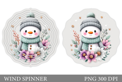 Christmas Wind Spinner. Cute Snowman Wind Spinner Design Product Image 1