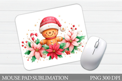 Cute Gingerbread Mouse Pad. Christmas Mouse Pad Design Product Image 1