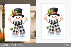 Cute Snowman Garden Flag. Christmas Garden Flag Design Product Image 1