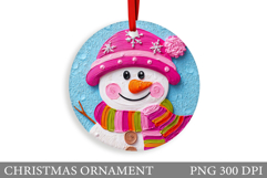 Cute Snowman Christmas Ornament. Snowman Ornament Design Product Image 1